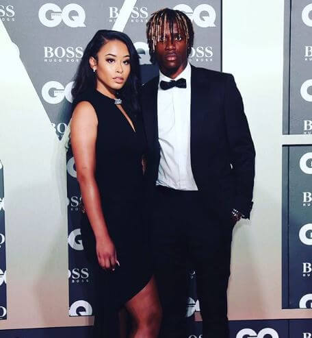 Wilfried Zaha with his girlfriend, Paige Bannister.
